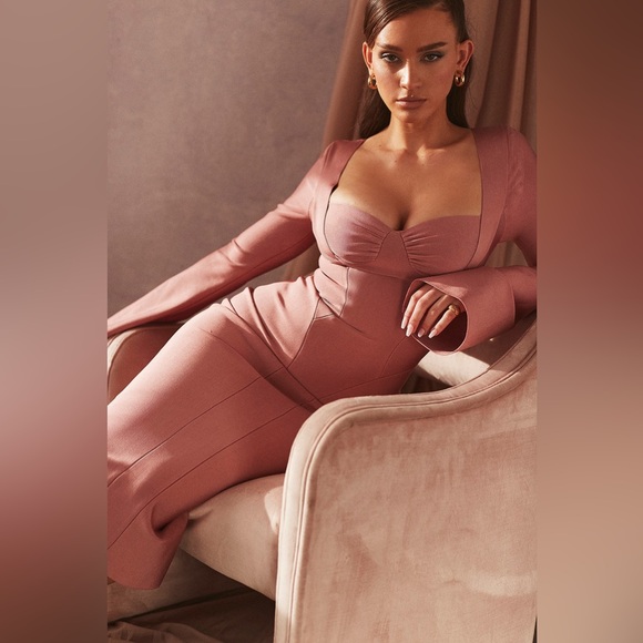 NWT House of CB Body Rose Bandage Midi Dress Size Small Glam Statement Bodycon - Picture 8 of 12